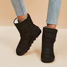 Botas de Nieve Impermeables para Mujer 2026, Zapatos de Invierno Cálidos Antideslizantes, Botines de Plataforma con Forro de Felpa Grueso, Zapatos Acolchados de Algodón