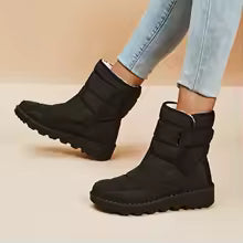Botas de Nieve Impermeables para Mujer 2026, Zapatos de Invierno Cálidos Antideslizantes, Botines de Plataforma con Forro de Felpa Grueso, Zapatos Acolchados de Algodón