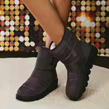 Botas de Nieve Impermeables para Mujer 2026, Zapatos de Invierno Cálidos Antideslizantes, Botines de Plataforma con Forro de Felpa Grueso, Zapatos Acolchados de Algodón