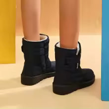 Botas de Nieve Impermeables para Mujer 2026, Zapatos de Invierno Cálidos Antideslizantes, Botines de Plataforma con Forro de Felpa Grueso, Zapatos Acolchados de Algodón