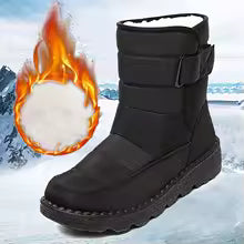 Botas de Nieve Impermeables para Mujer 2026, Zapatos de Invierno Cálidos Antideslizantes, Botines de Plataforma con Forro de Felpa Grueso, Zapatos Acolchados de Algodón
