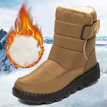 Botas de Nieve Impermeables para Mujer 2026, Zapatos de Invierno Cálidos Antideslizantes, Botines de Plataforma con Forro de Felpa Grueso, Zapatos Acolchados de Algodón